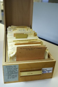 Archivkasten von E. Lucas im Stadt- und Vestischen Archiv Recklinghausen